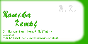 monika kempf business card